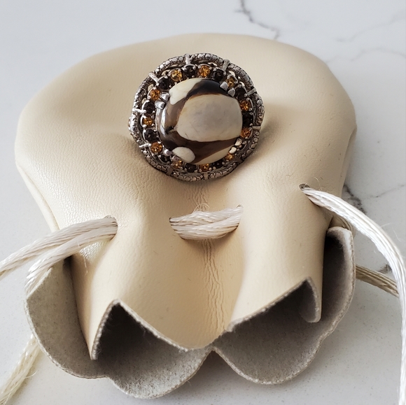 Joan • Peanut Wood Jasper, Citrine & Smokey Quartz...